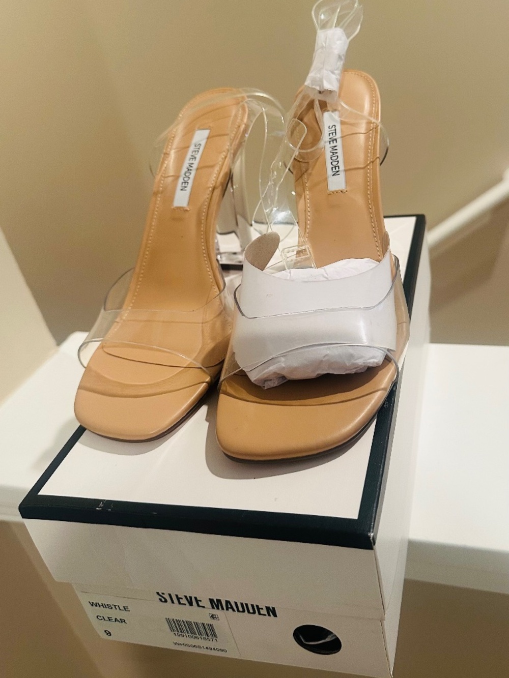 Steve Madden Clear Block Heels - Brand New